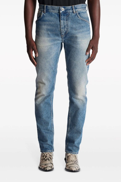 Balmain Logo embroidery denim jeans outlook
