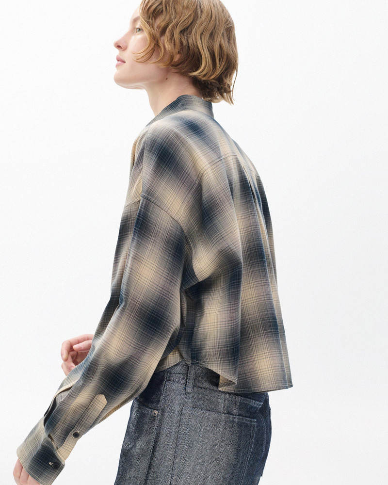 Marin Cropped Plaid Shirt 7