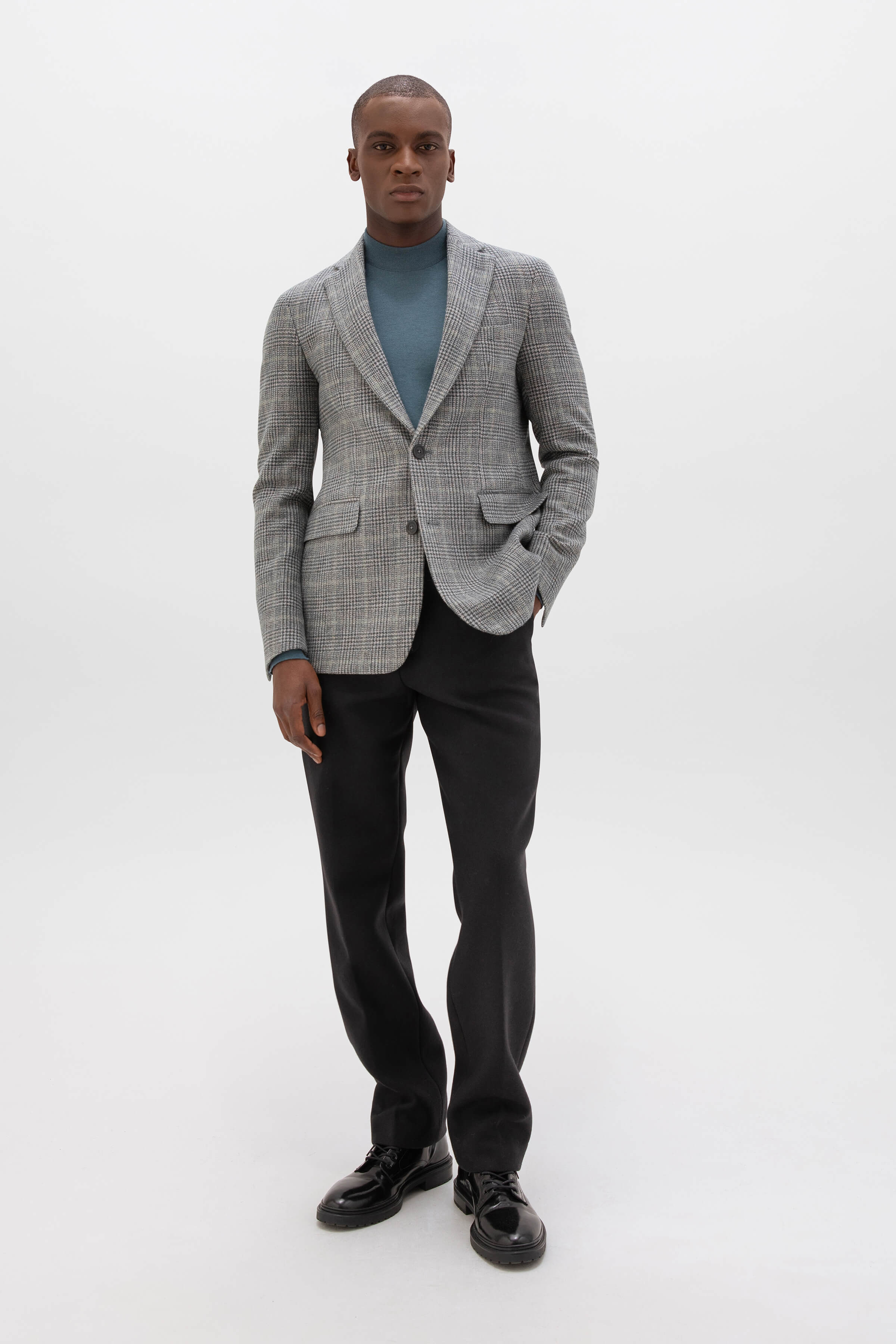 Grey Glen Check Tweed Jacket - 2