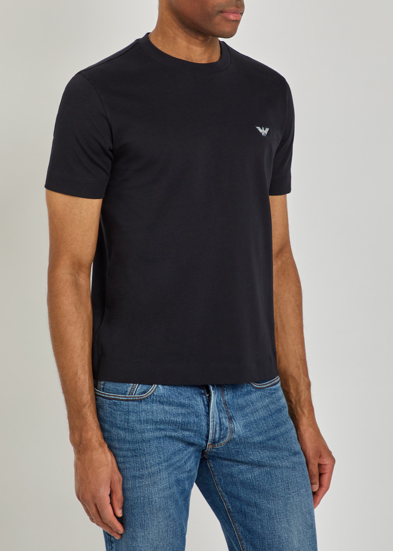 EMPORIO ARMANI Emporio Armani Logo-embroidered Cotton T-shirt outlook