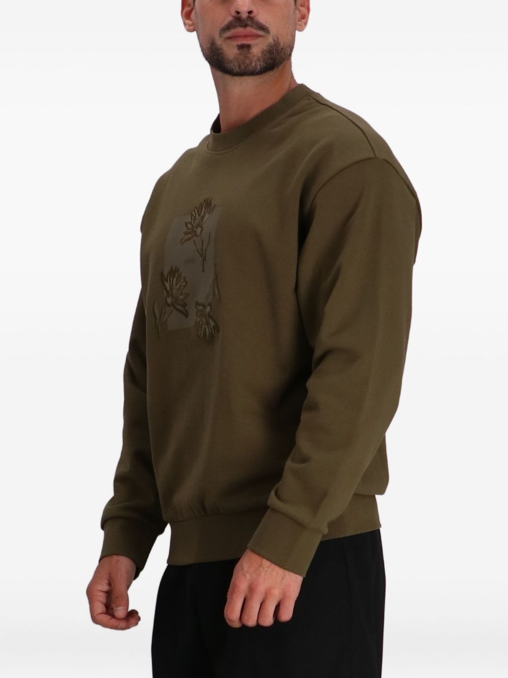 floral-embroidered sweatshirt - 3