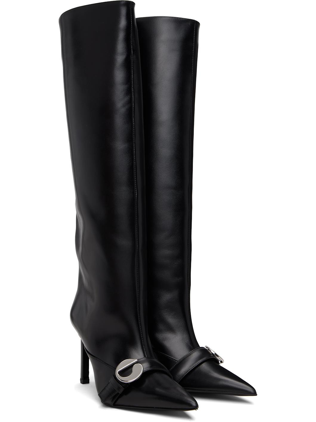 Black Belt Tall Boots - 4