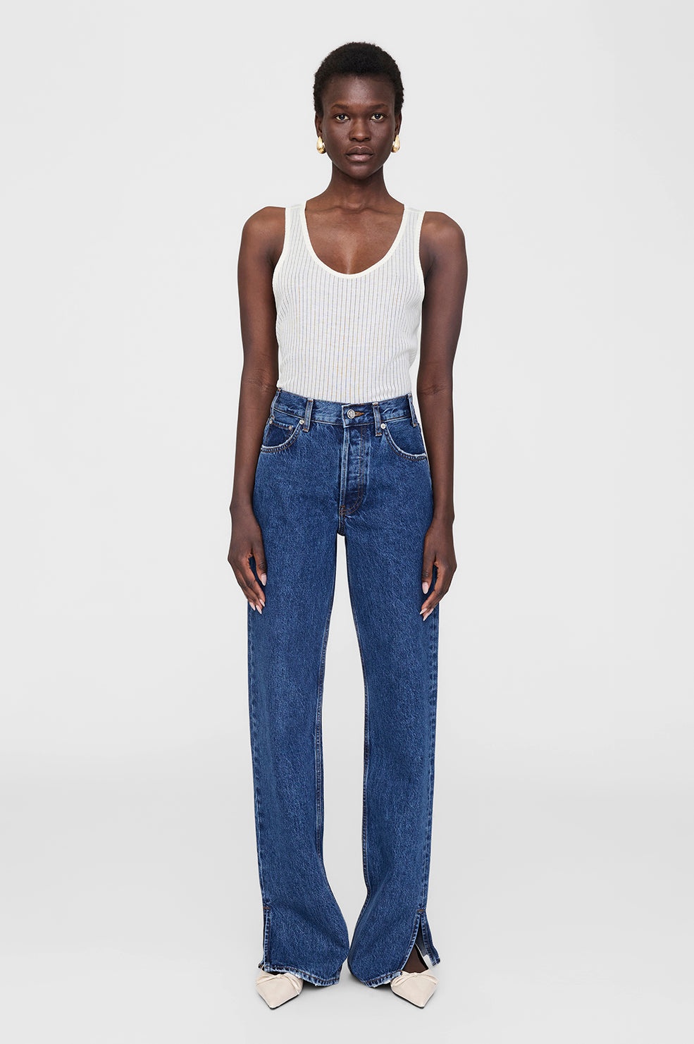Roy Jean 34" - Clean Indigo Denim - 2