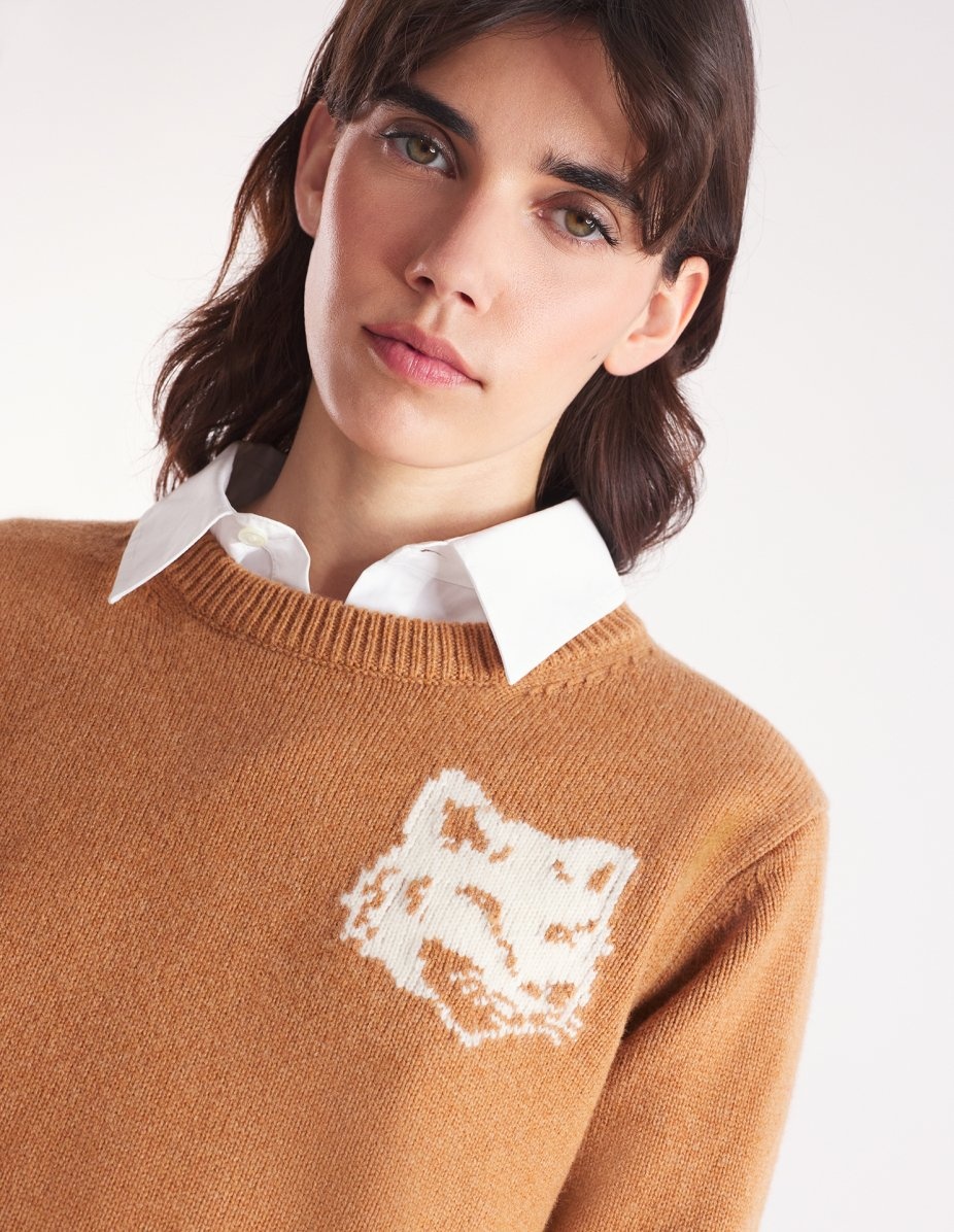 FOX HEAD INTARSIA REGULAR JUMPER - 4