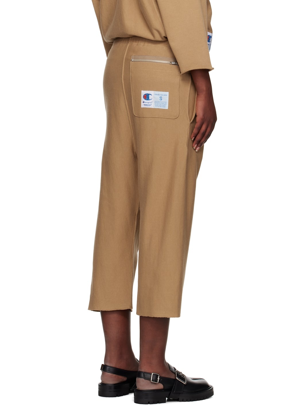 Tan Champion Edition Cropped Sweatpants - 3