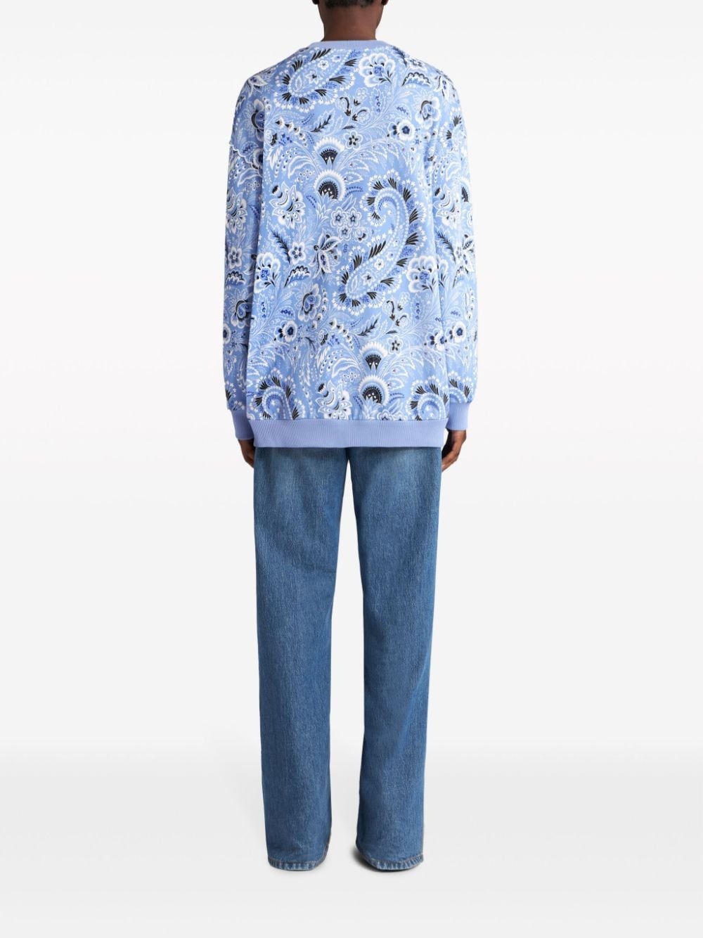 bandana-print cotton sweatshirt - 4