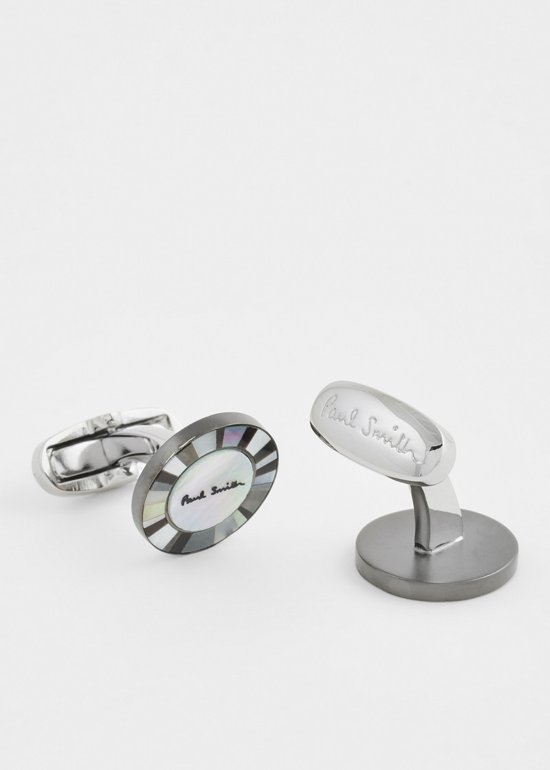 Paul Smith Mother of Pearl Logo Cufflinks outlook