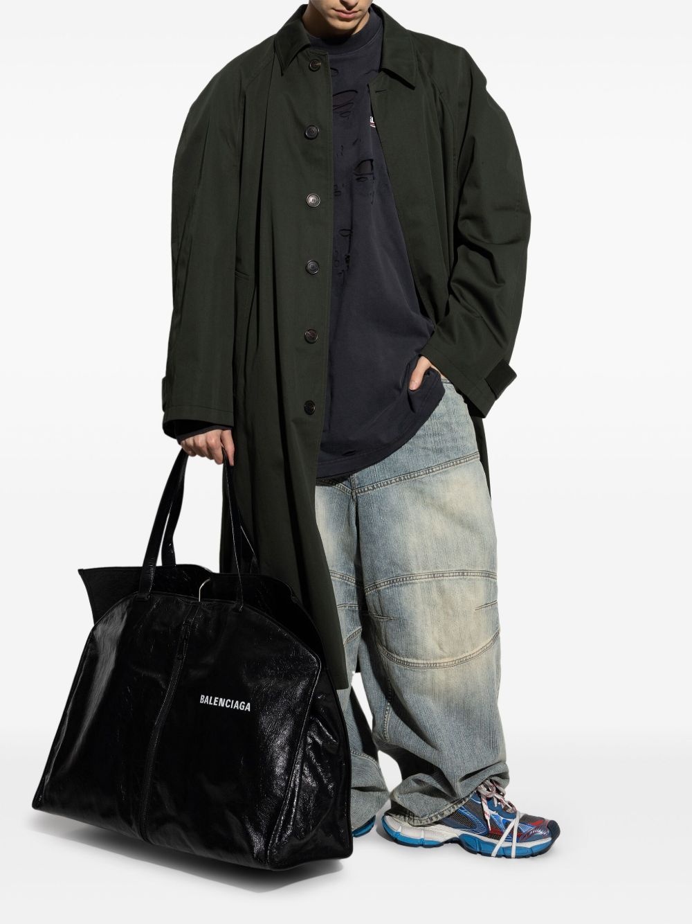 belted trench coat - 2