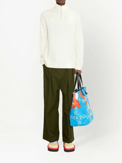 JW Anderson cable-knit Henley jumper outlook