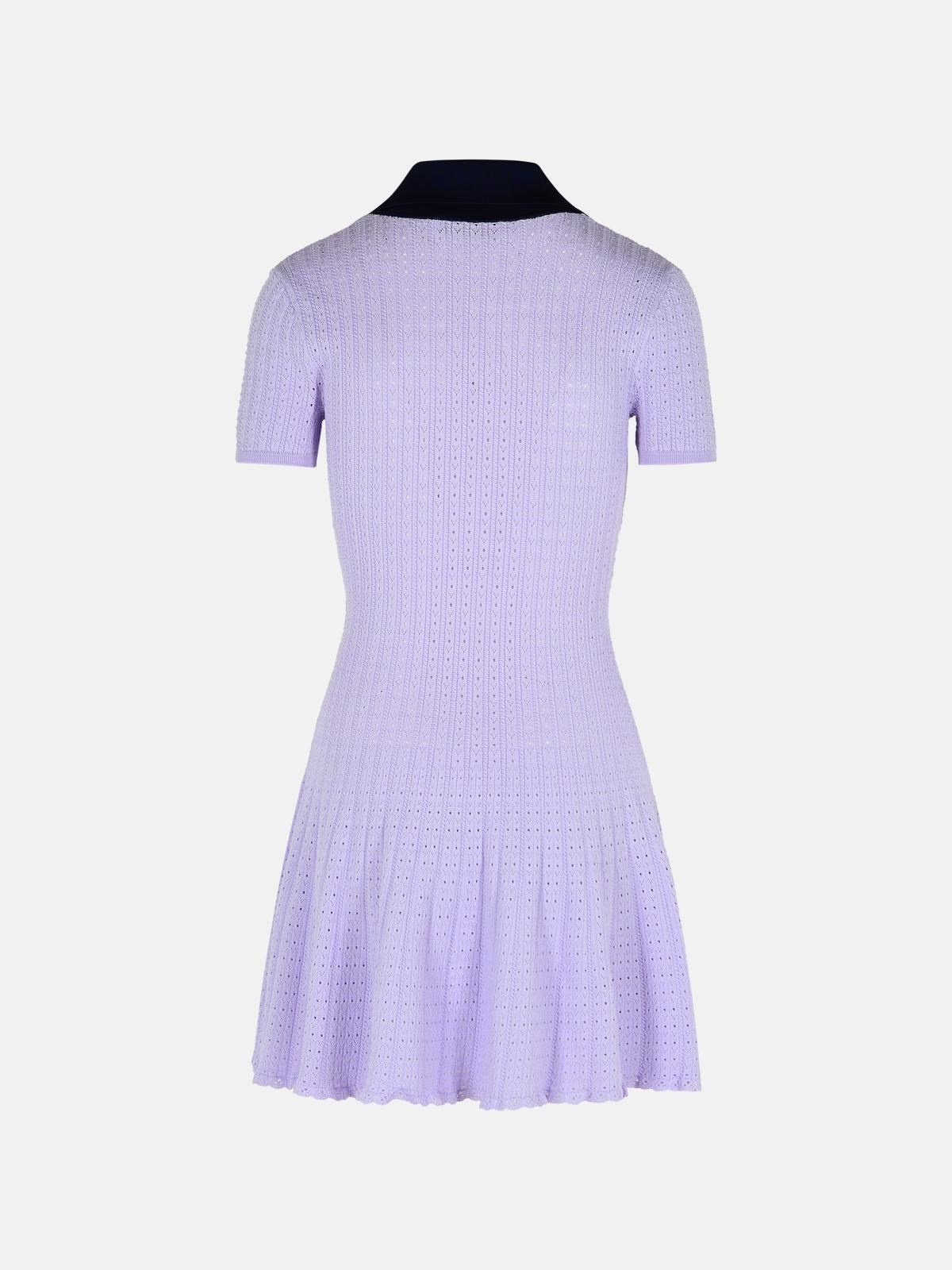 LILAC VISCOSE BLEND DRESS - 3