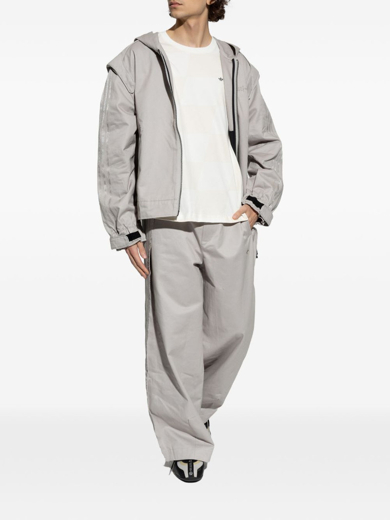 adidas x Mercedes frayed stripe trousers outlook