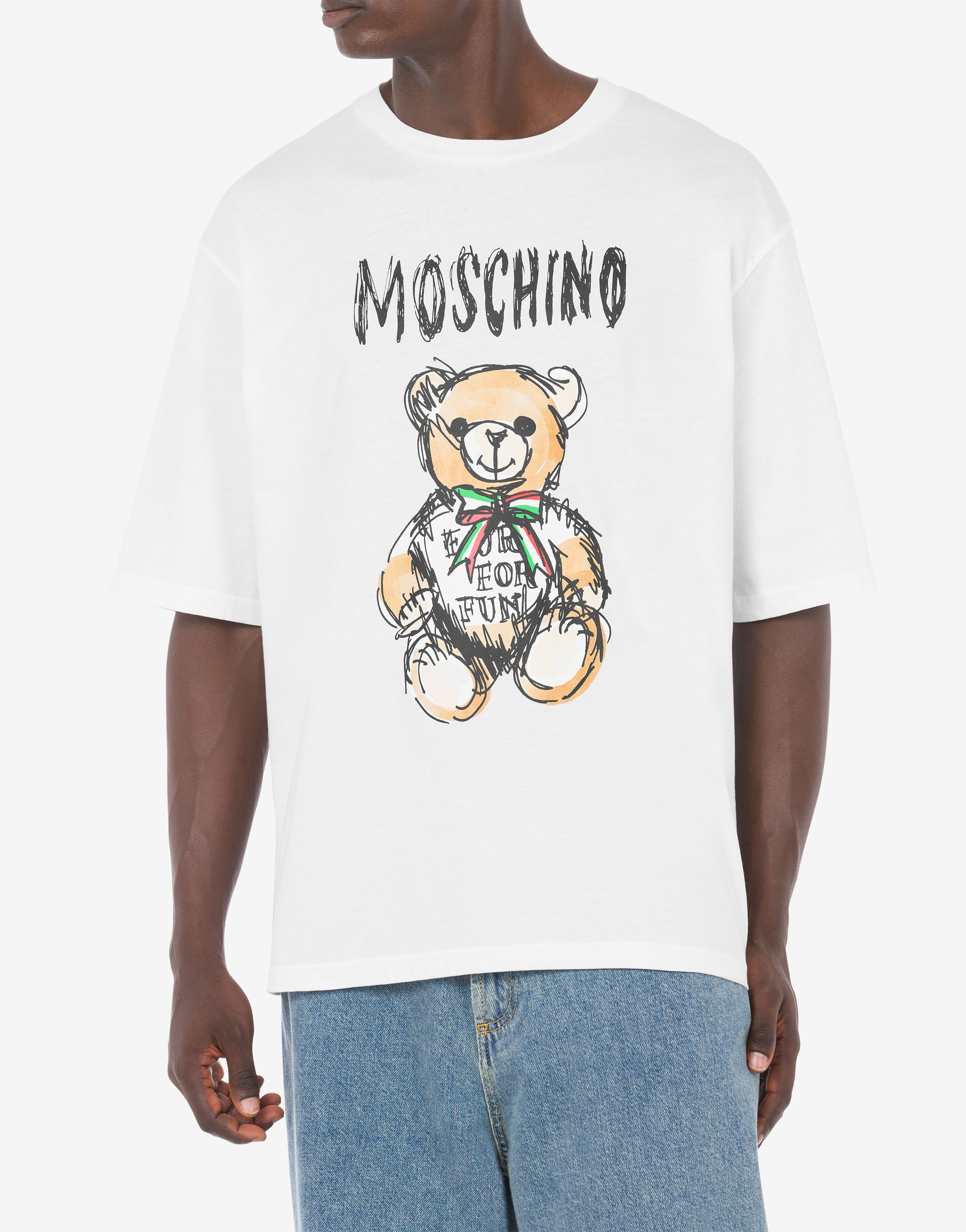 DRAWN TEDDY BEAR ORGANIC JERSEY T-SHIRT - 2