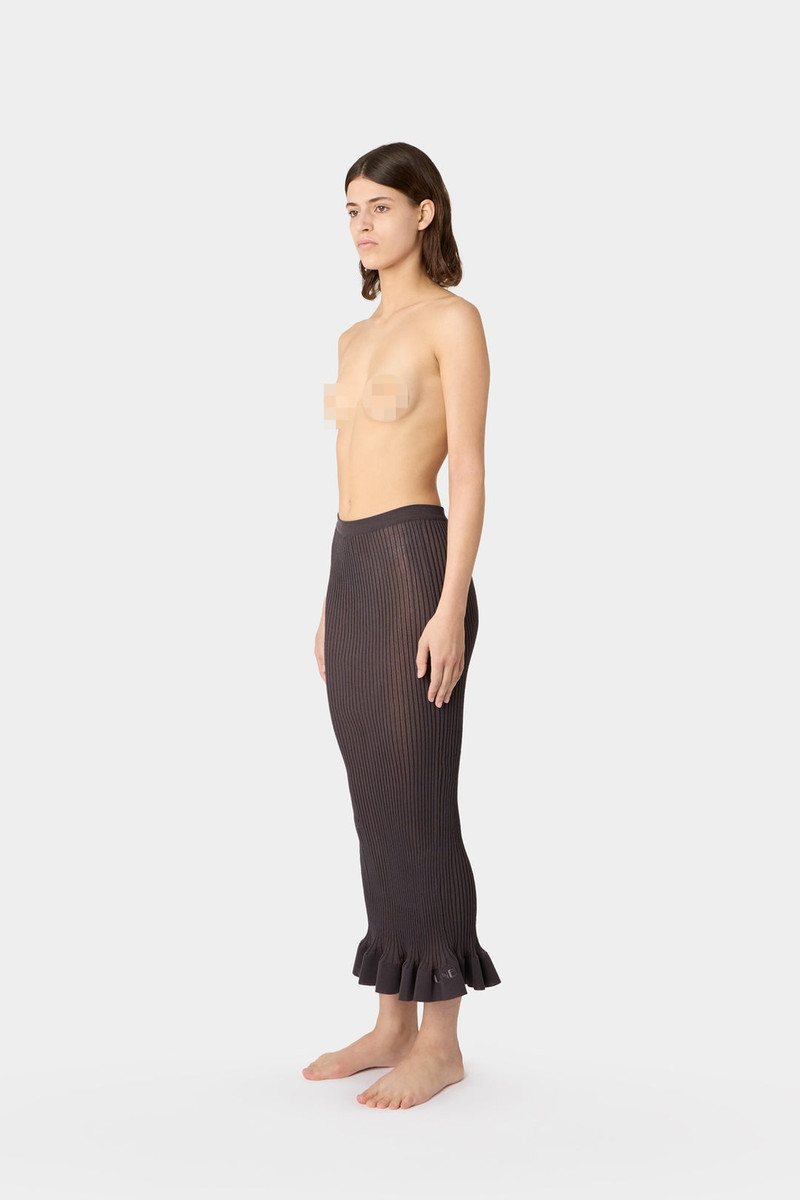 SUNNEI KNIT LONG SKIRT / grey outlook