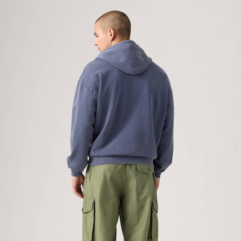 TWO HORSE BOXY ZIP UP HOODIE SWEATSHIRT 3