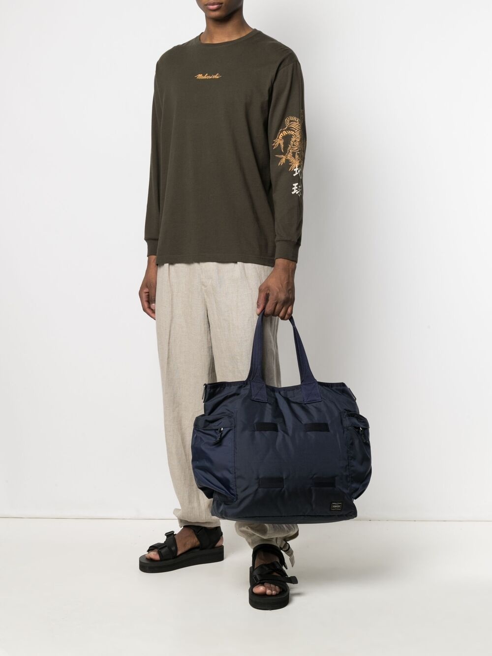 logo patch tote bag - 2