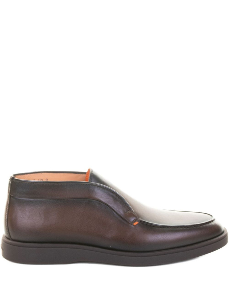 panelled leather boots 1
