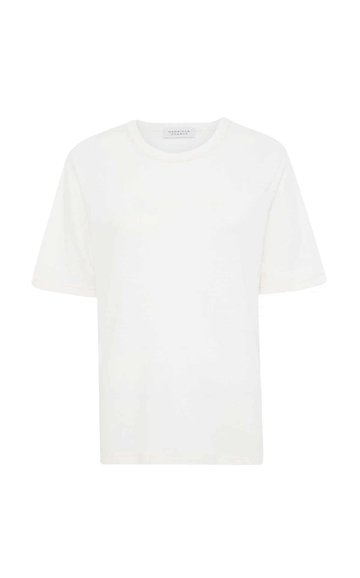 Kirby T-Shirt in Ivory Cashmere Jersey - 1