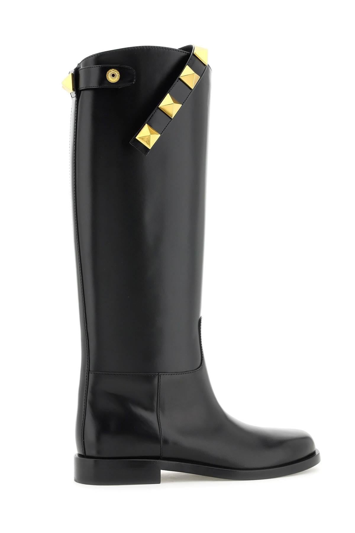 ROMAN STUD KNEE-BOOTS - 4