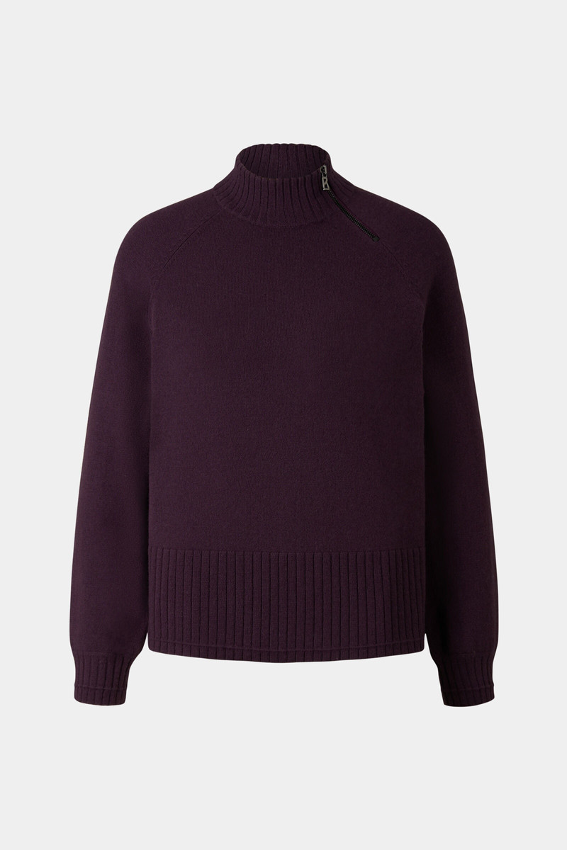 Lyrica Pure new wool sweater in Plum 1