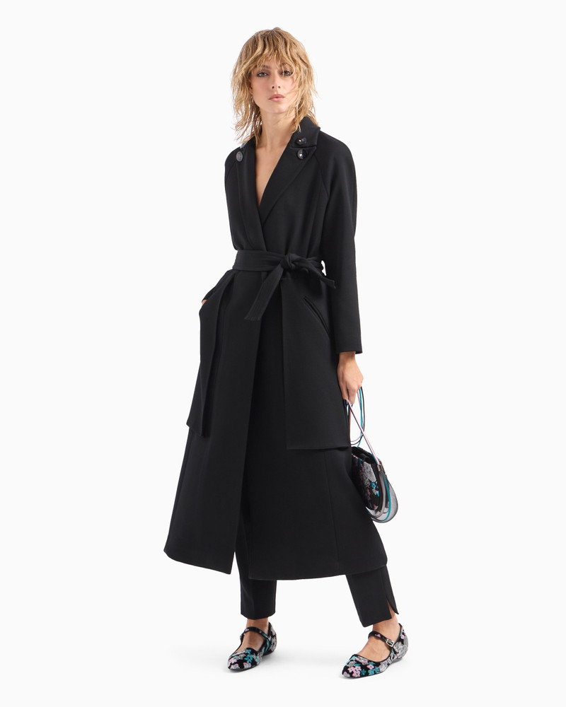 GIORGIO ARMANI Straight trousers in stretch virgin wool outlook