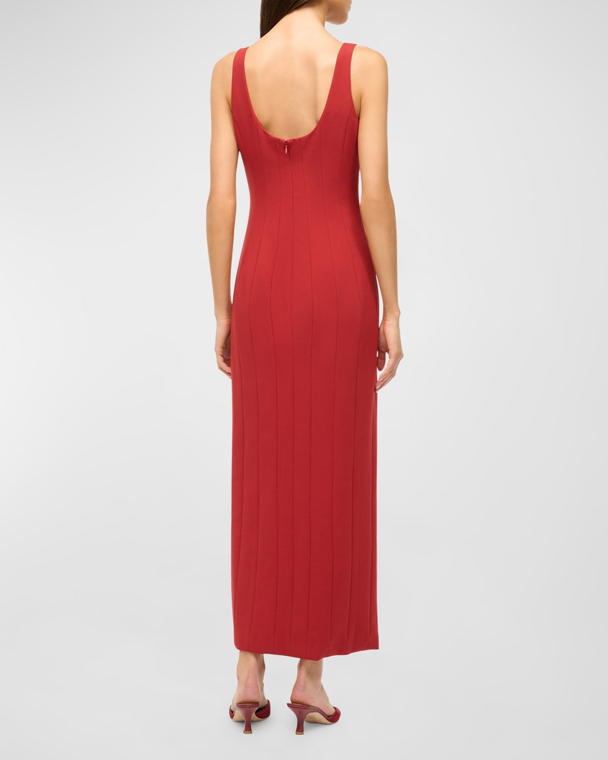 Sleeveless Column Portrait Midi Dress - 3