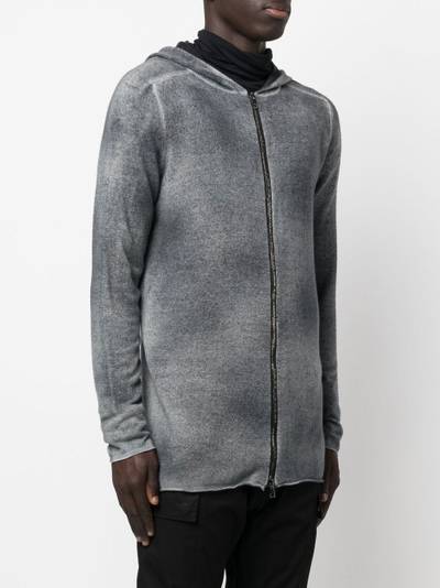 Avant Toi faded zip-up hoodie outlook