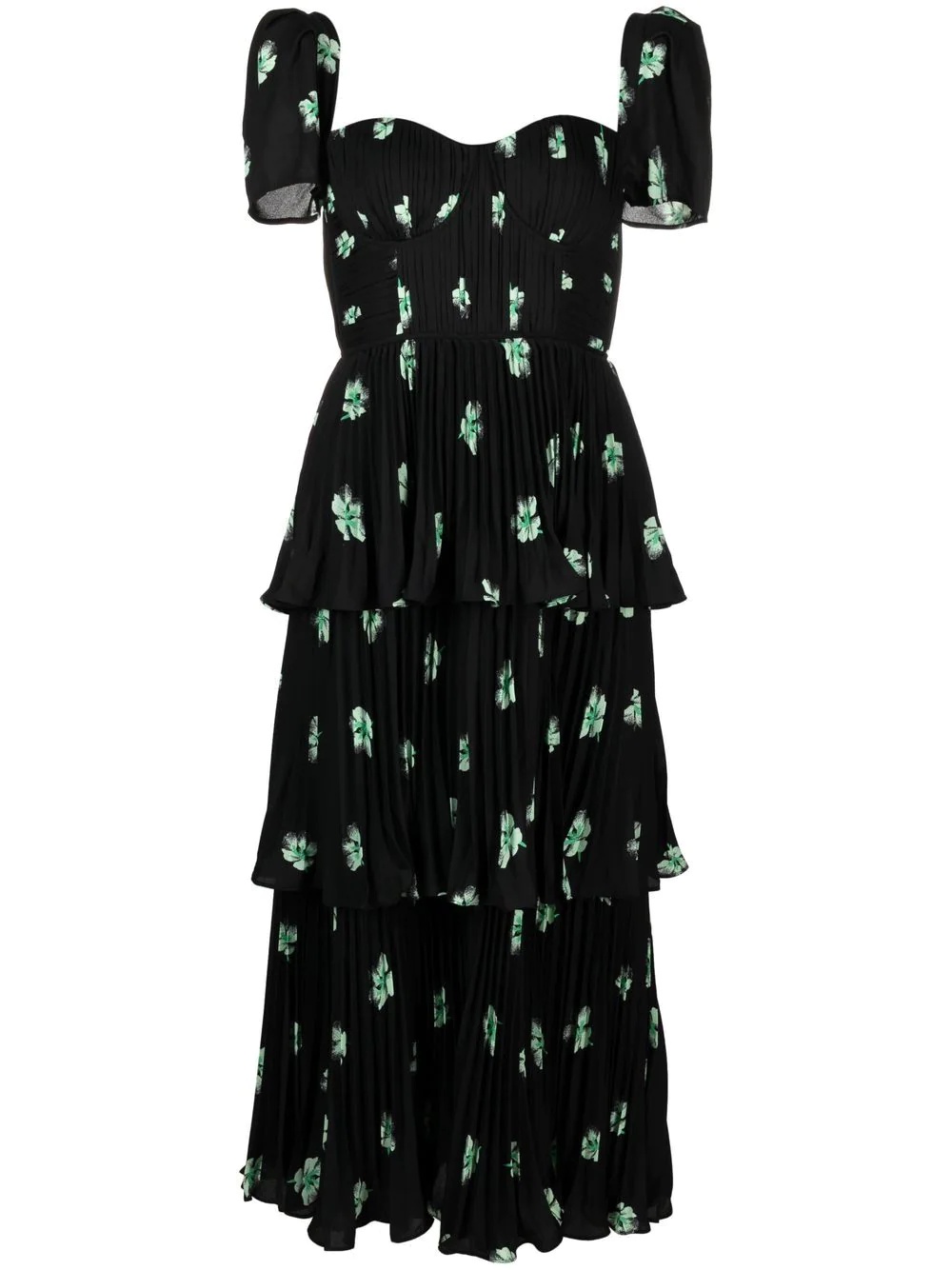 botanical print jersey dress - 1