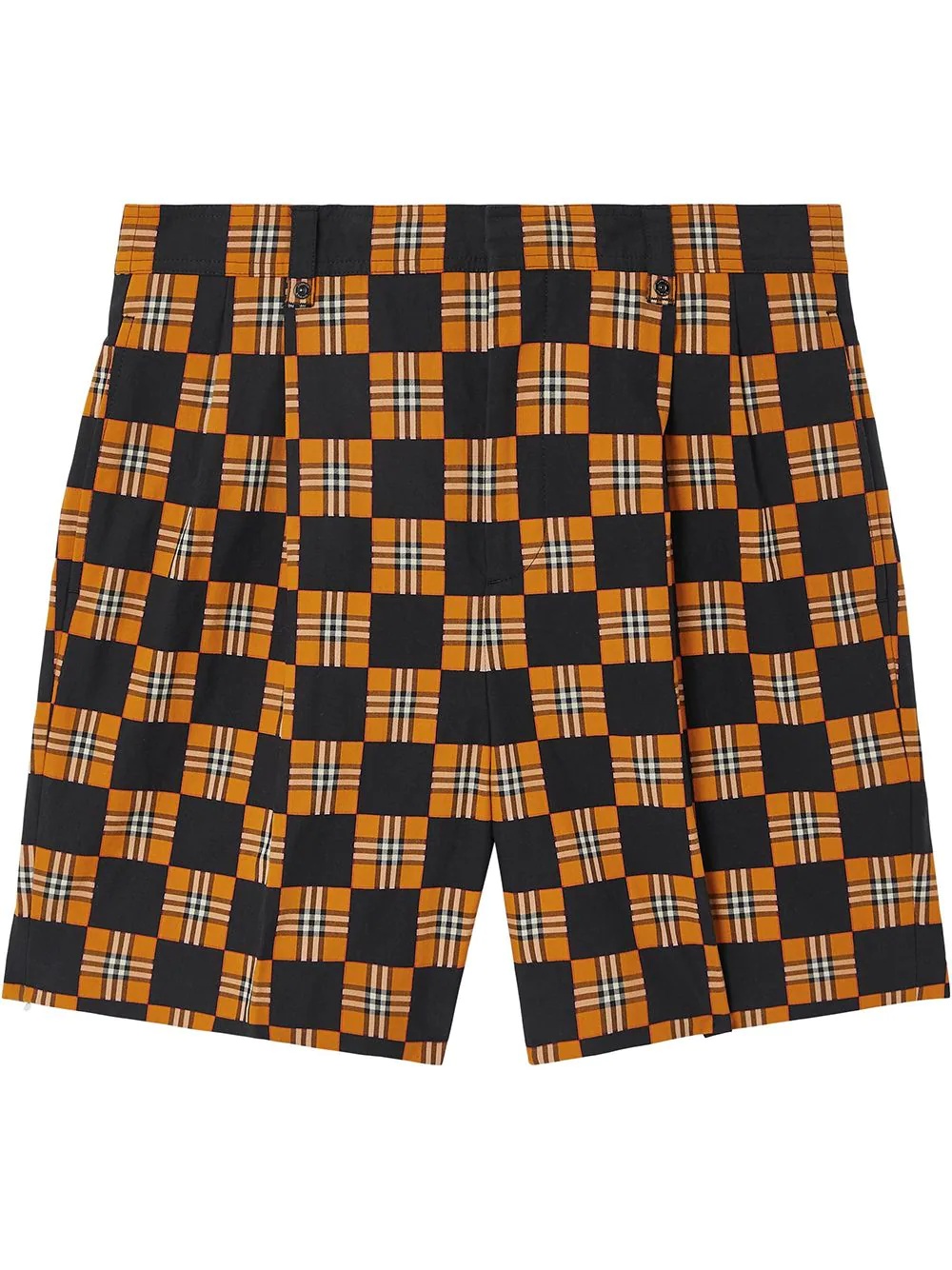 checkerboard-print shorts - 1