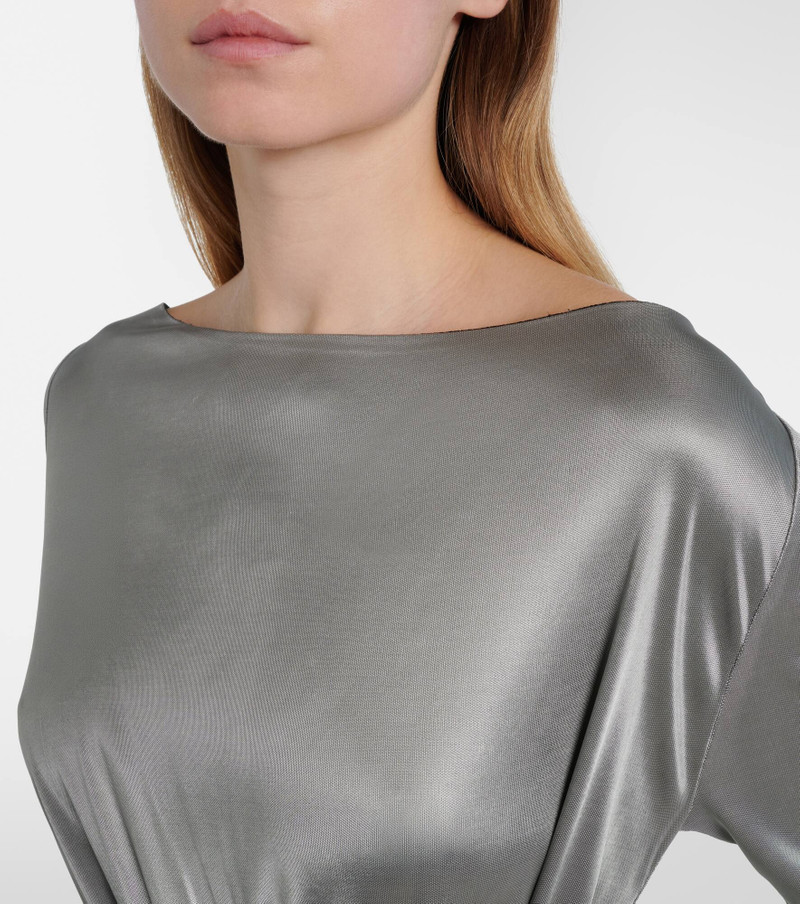 Gathered jersey midi dress 4