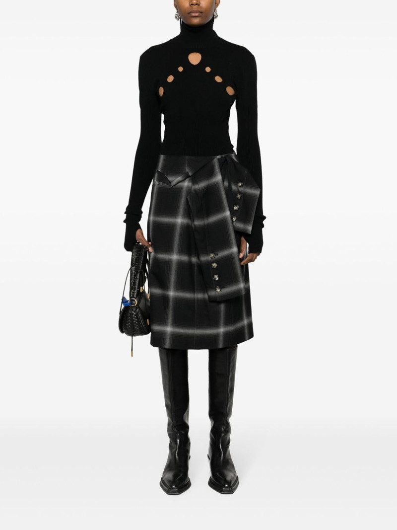 MARINA YEE check-pattern wool skirt outlook