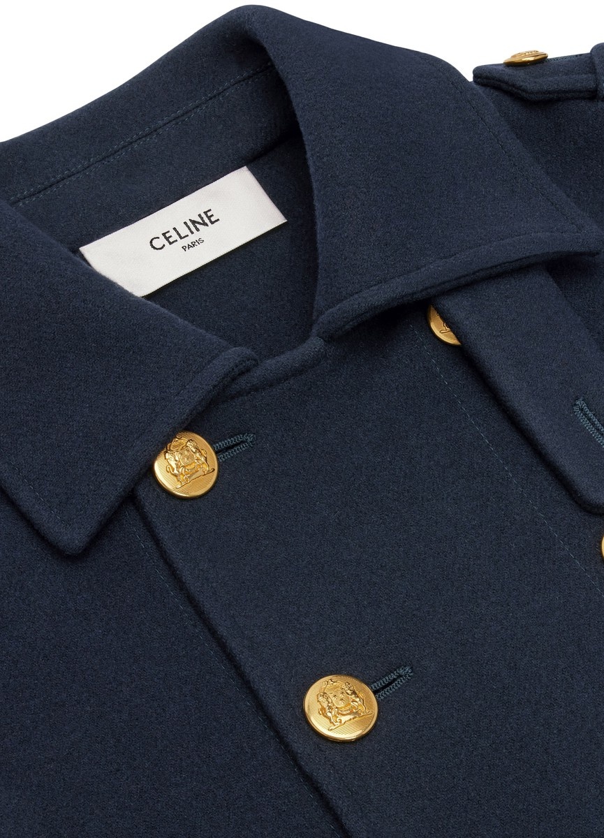 CELINE Military Peacoat in Felt | 24s | REVERSIBLE