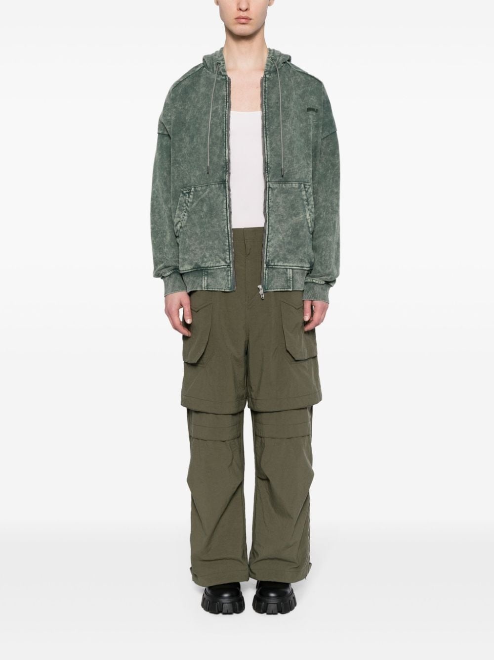 layered cargo trousers - 2