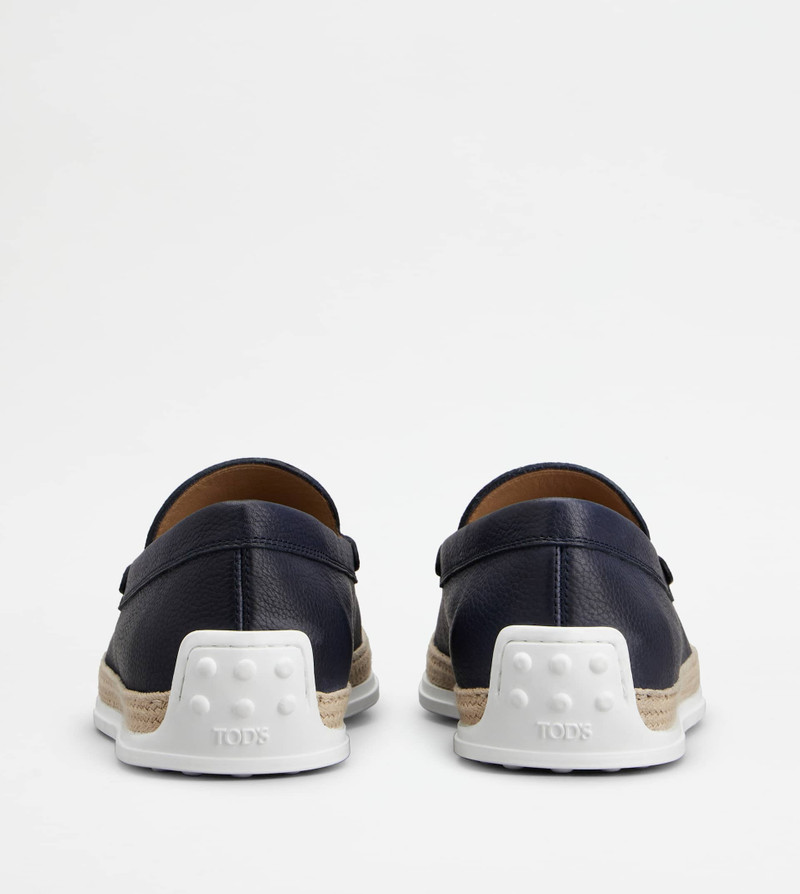 Tod's SLIPPER LOAFERS IN LEATHER - BLUE outlook