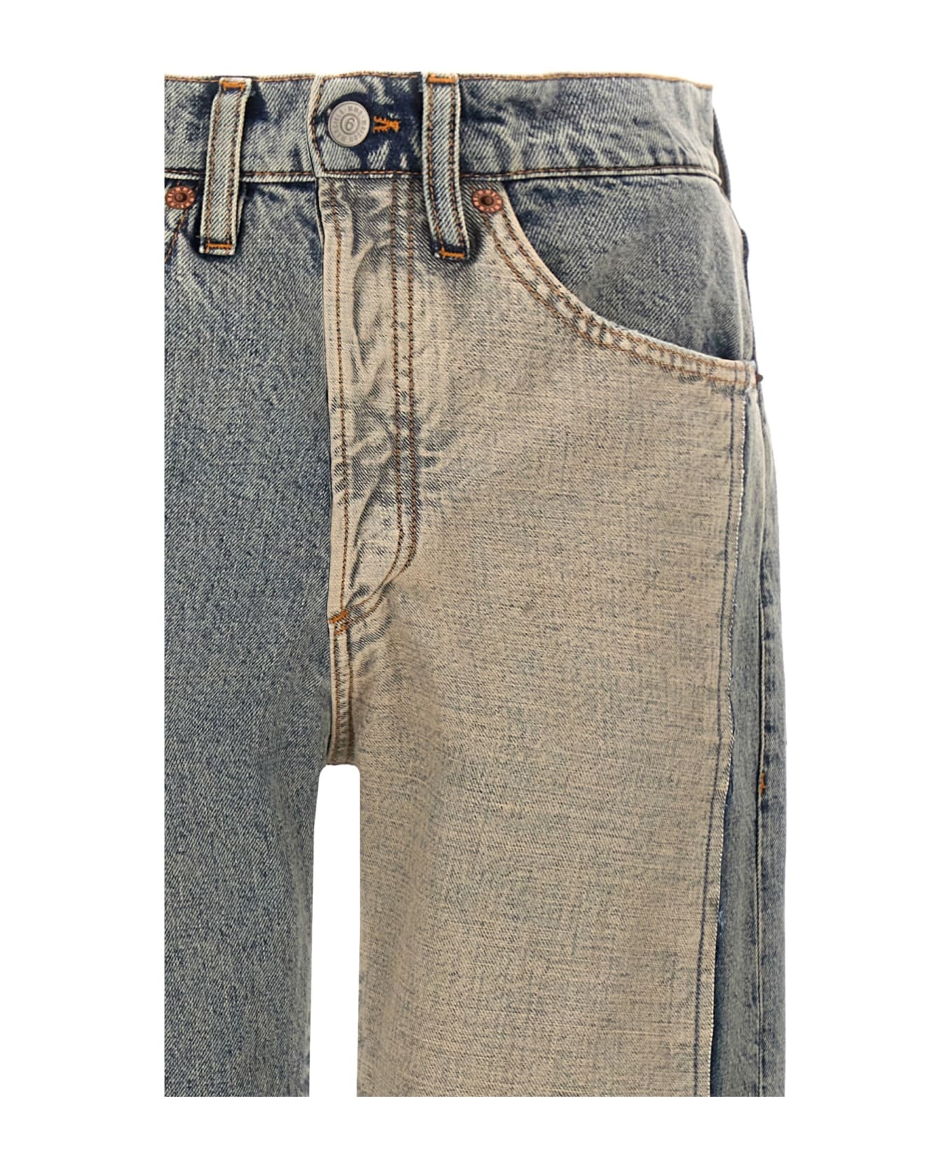 Visible Stitching Jeans - 3