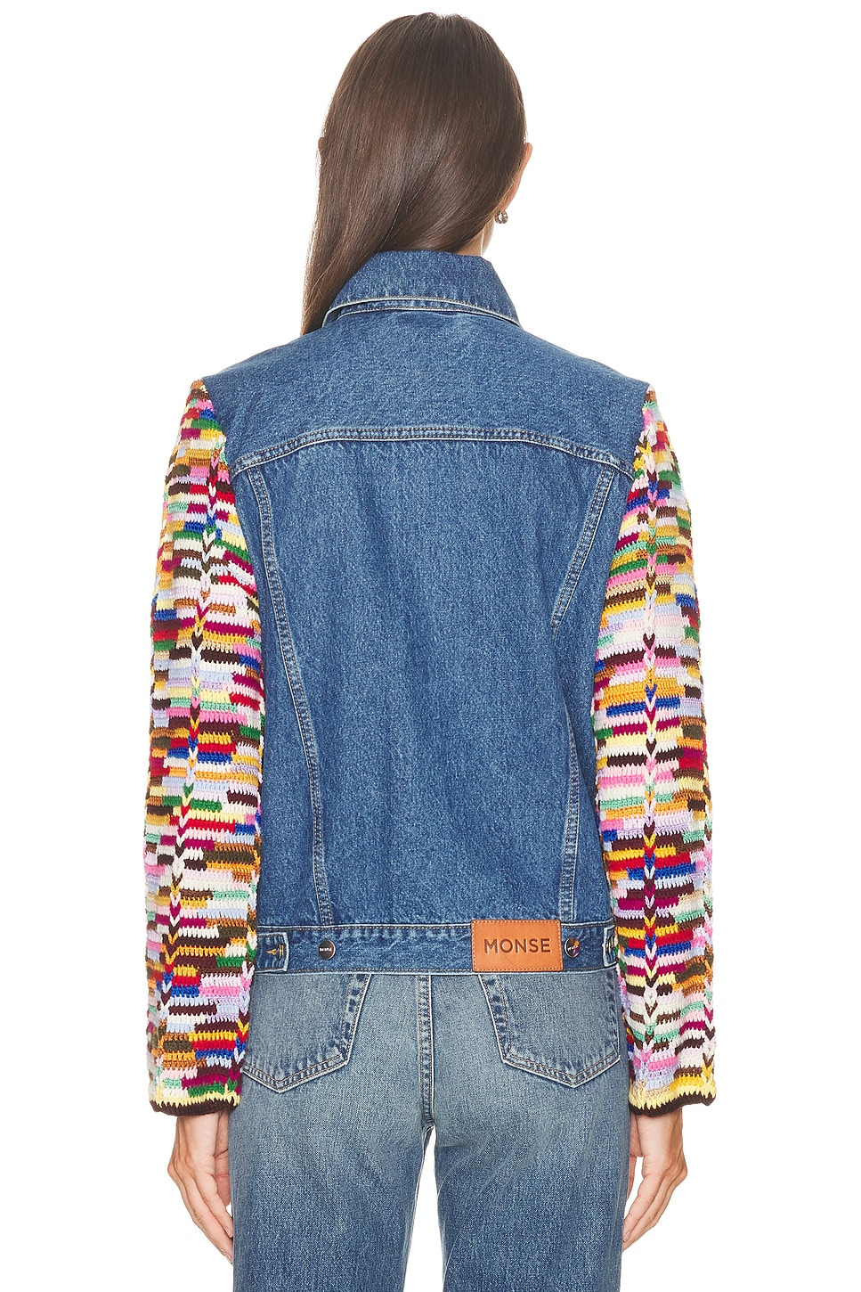 Crochet Sleeves Denim Jacket - 3