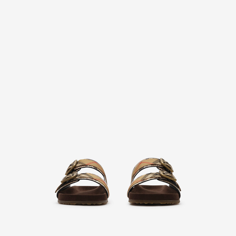 Burberry Python-print Leather Urchin Sandals​ outlook