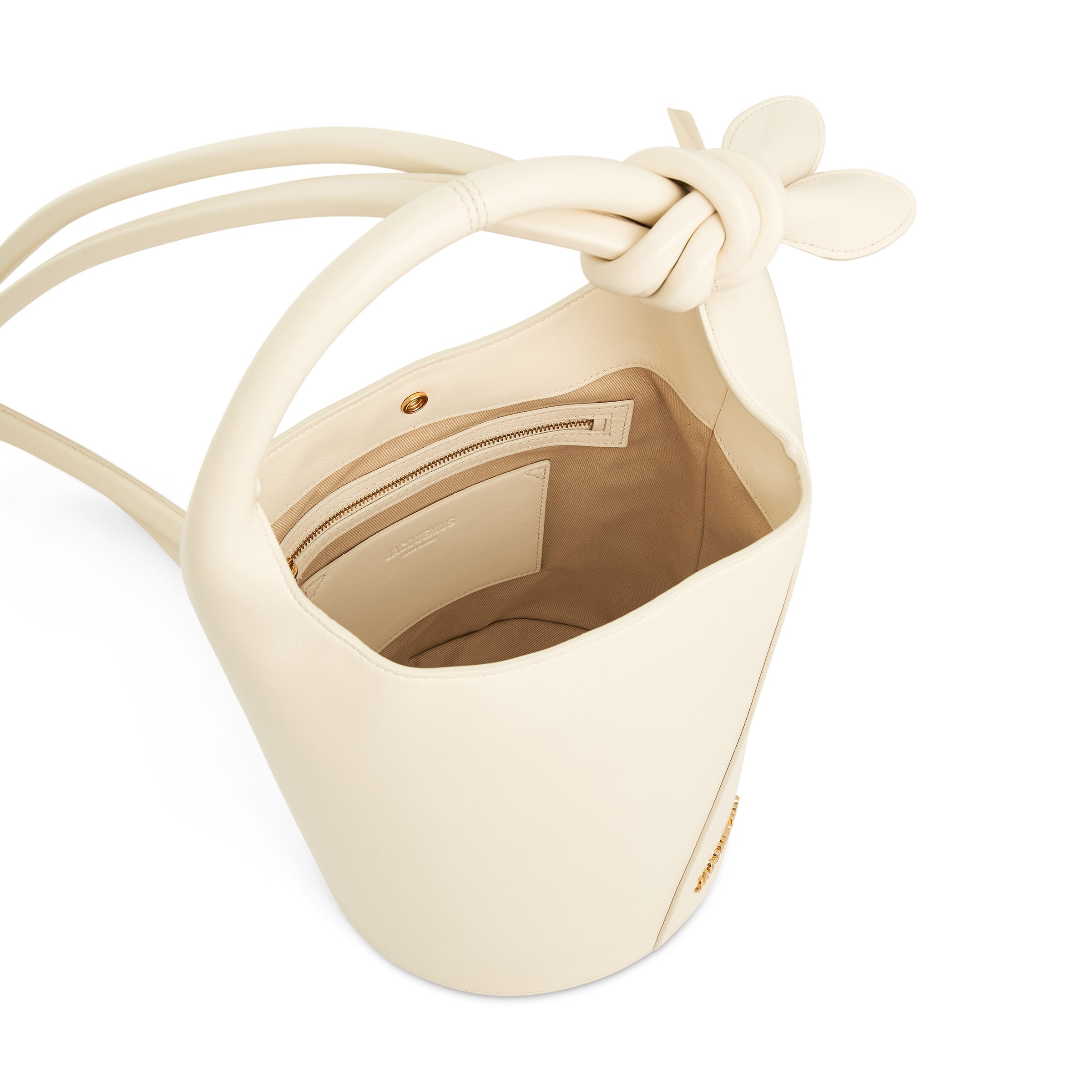 Le Petit Tourni Leather Bag in Light Ivory - 4