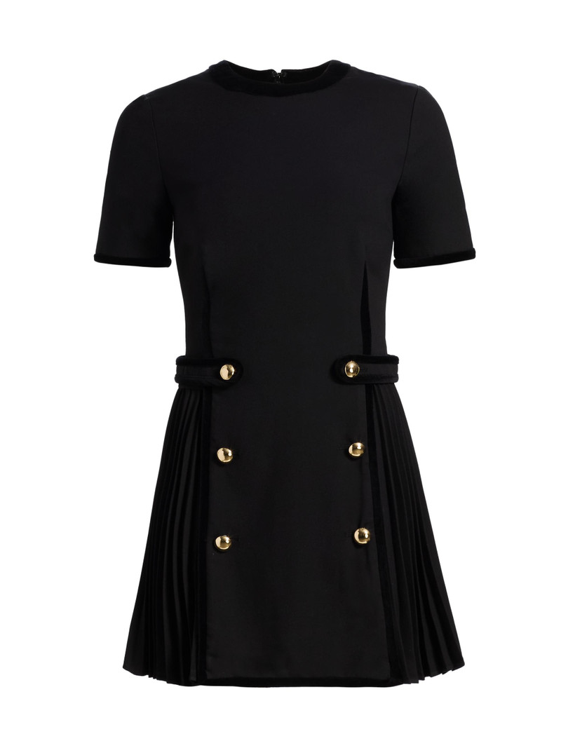 Women's Doria Pleated Minidress - Black 1