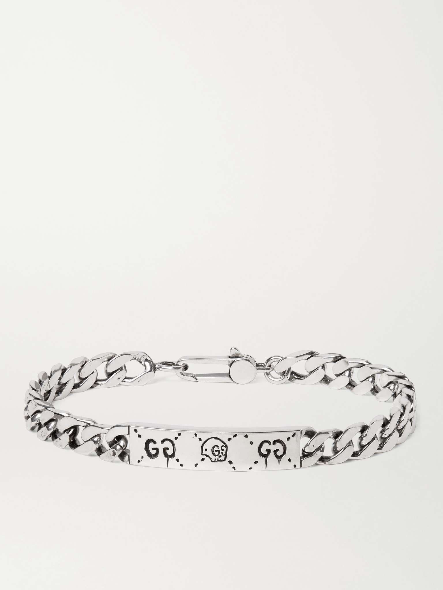 GucciGhost Engraved Sterling Silver ID Bracelet - 1