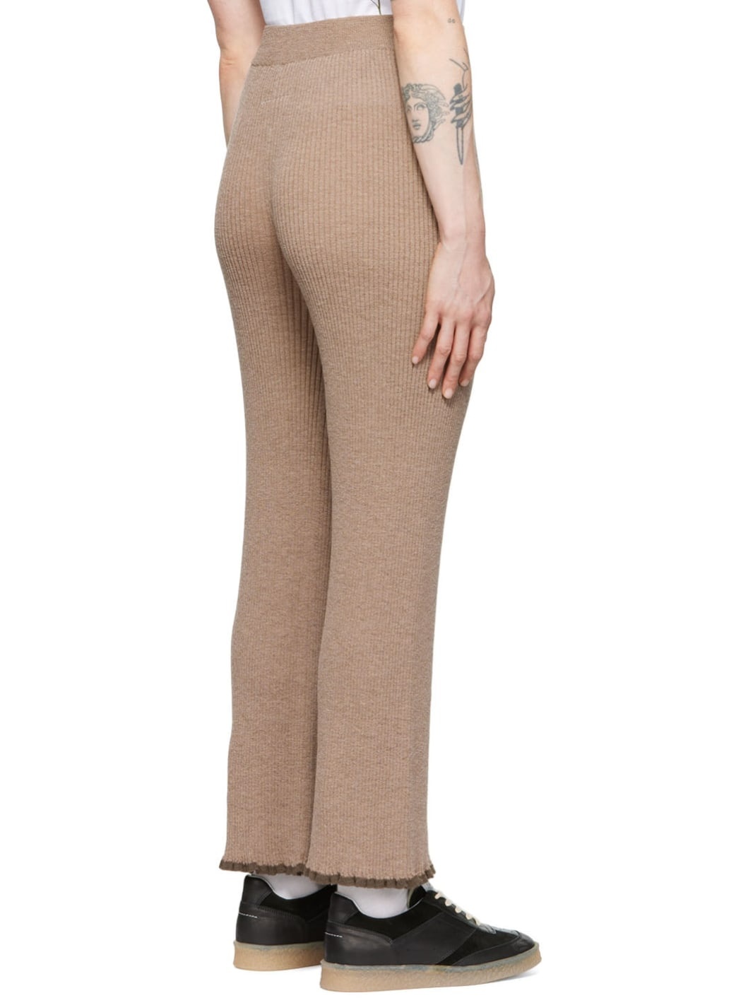 Brown Rib Lounge Pants - 3