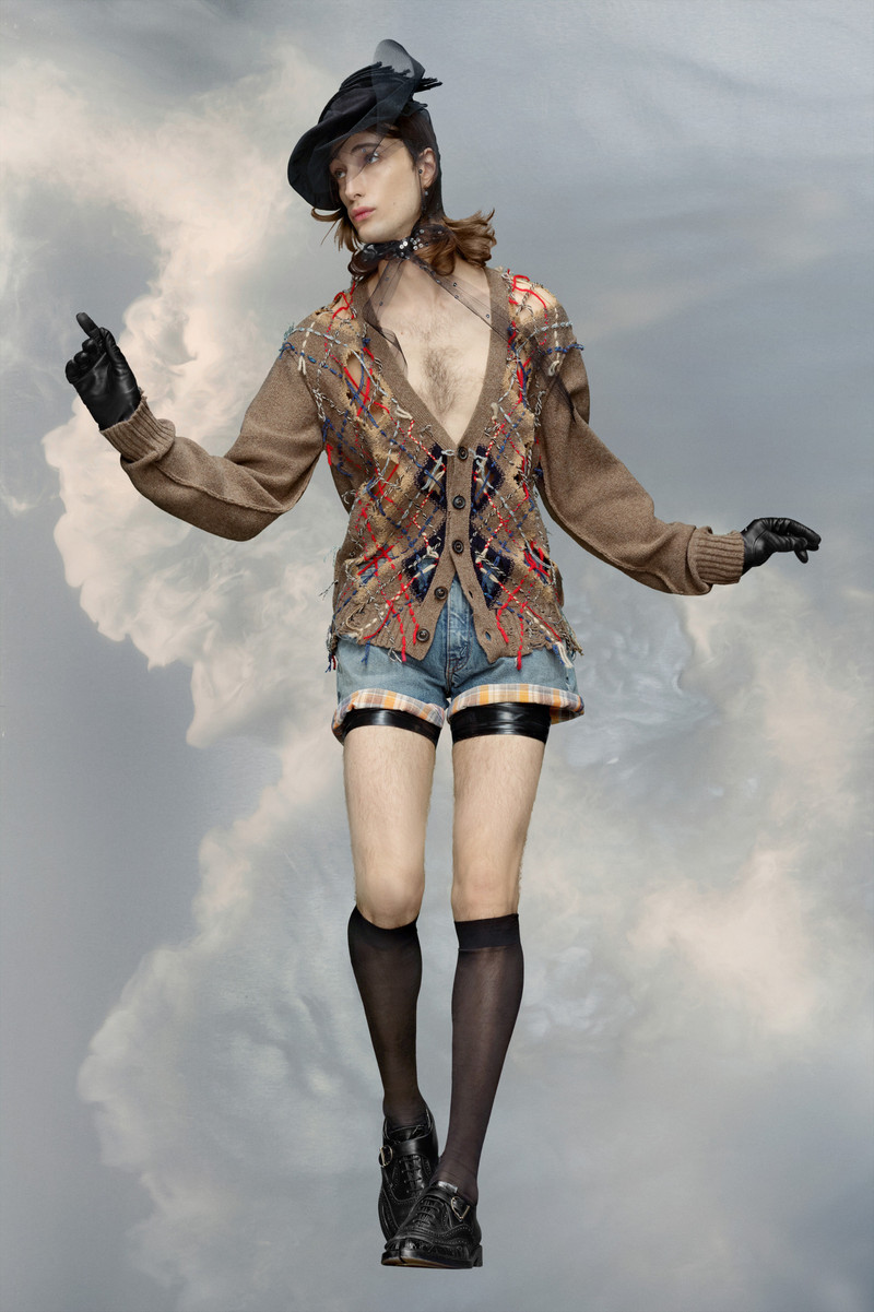 Maison Margiela Cut-out knit cardigan outlook