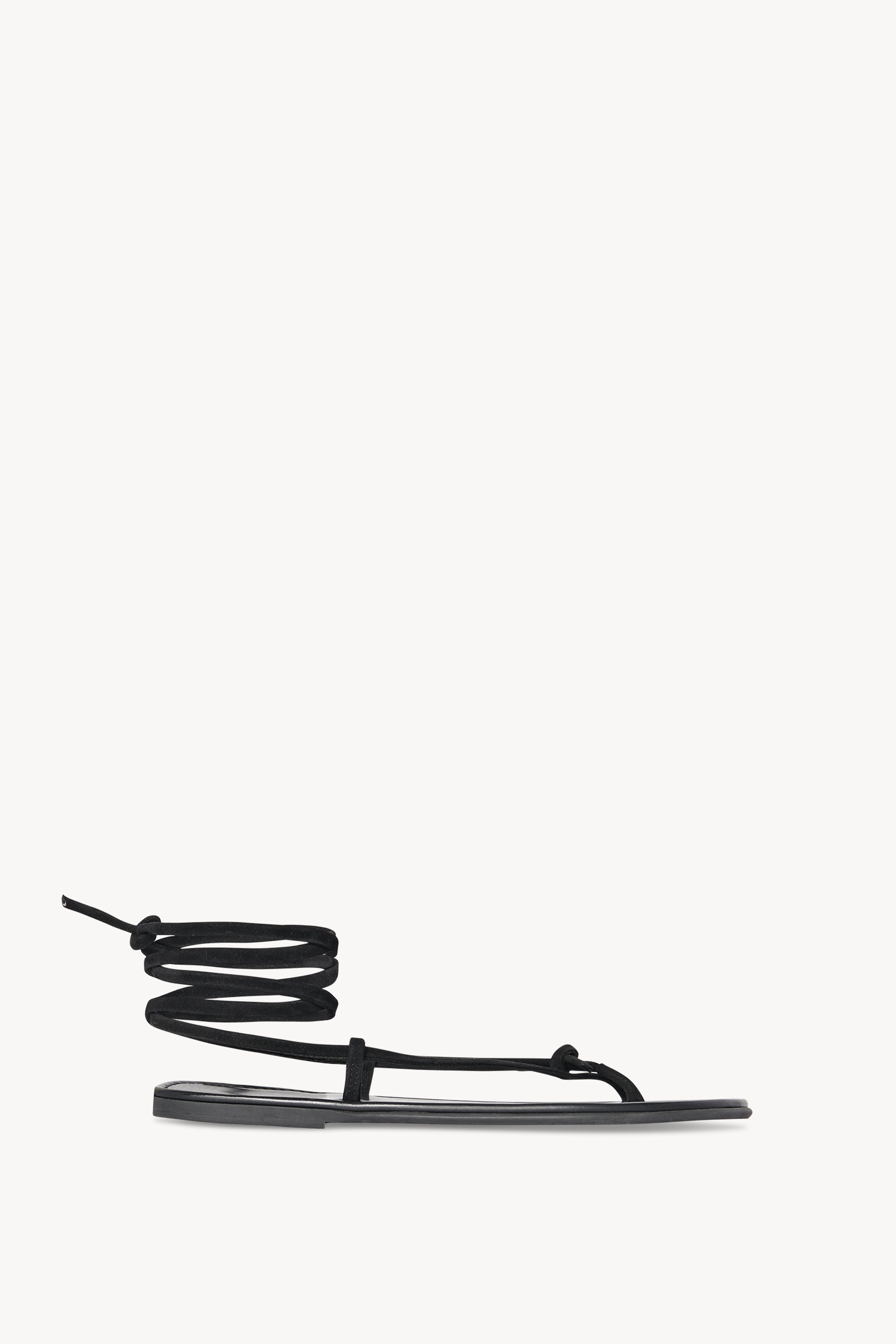 Flat Knot Sandal in Suede - 1