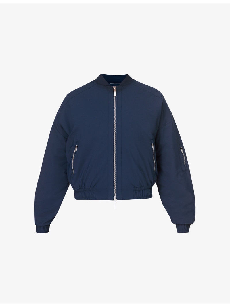 Explorer Zip-Up Stretch-Woven Bomber Jacket 1