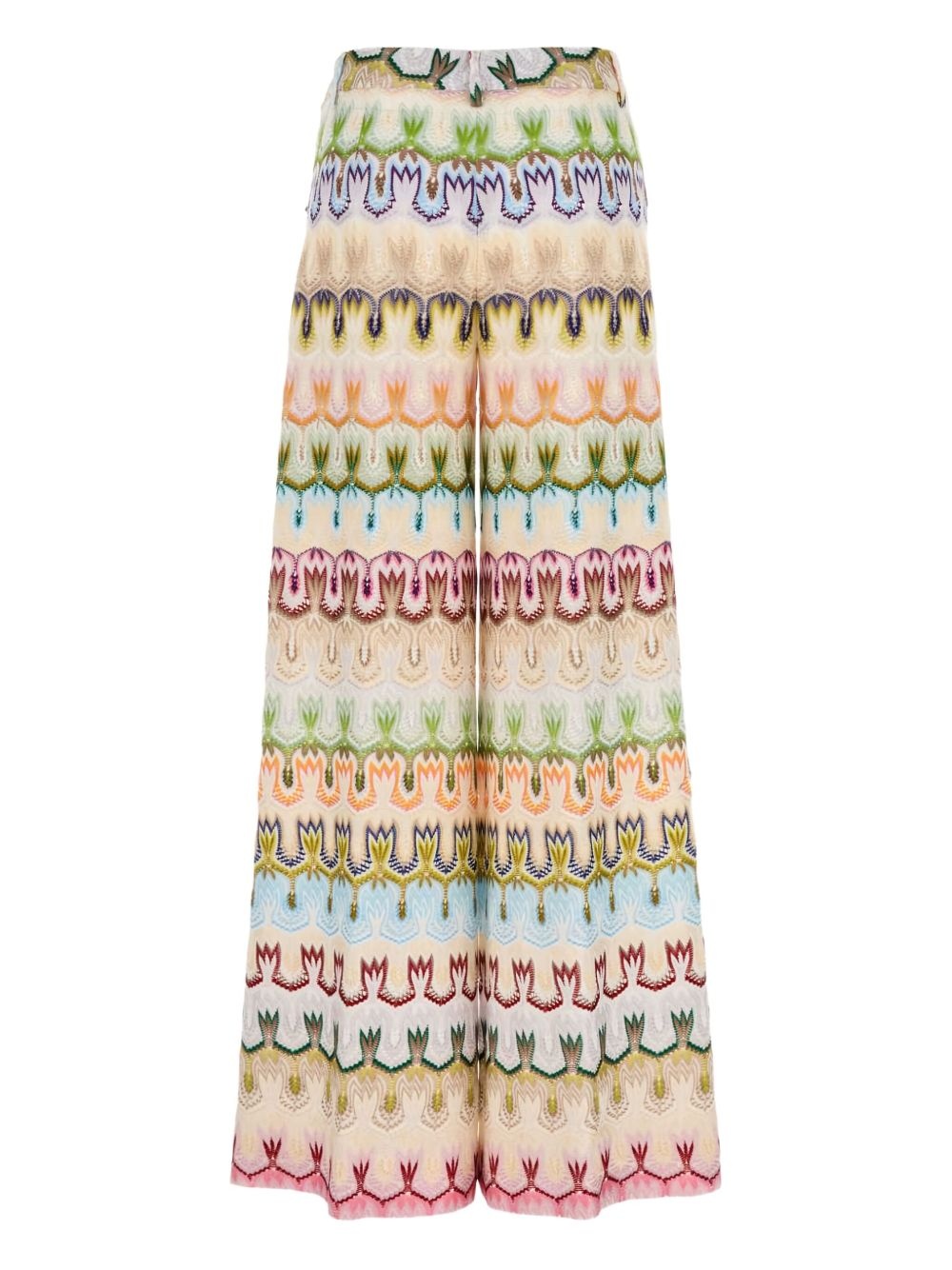 embroidered palazzo trousers - 2