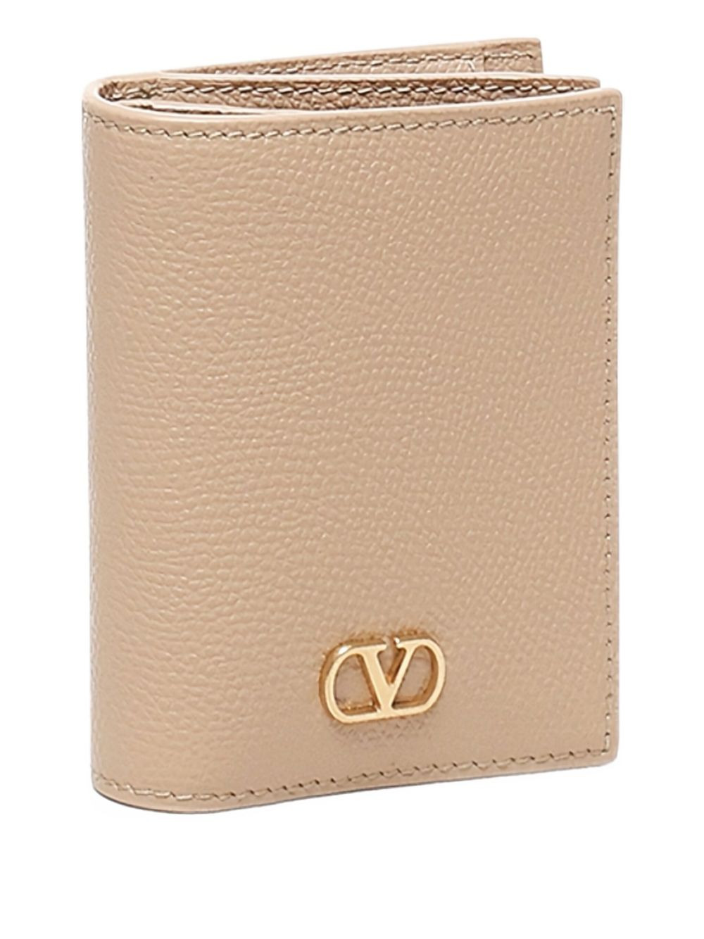 logo-plaque leather wallet - 3