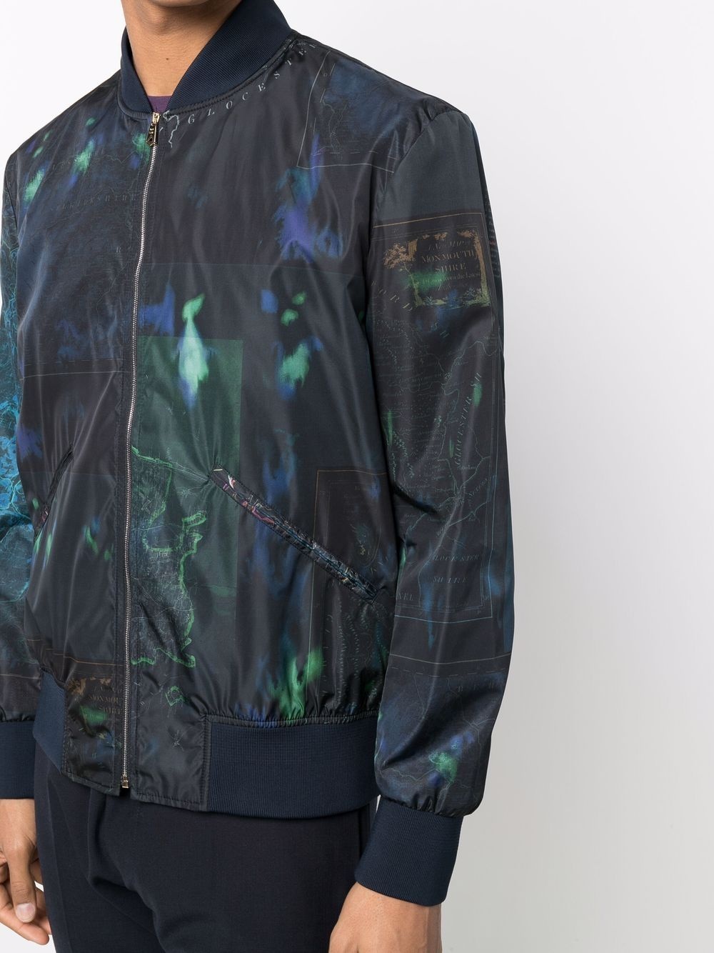 map print bomber jacket - 5