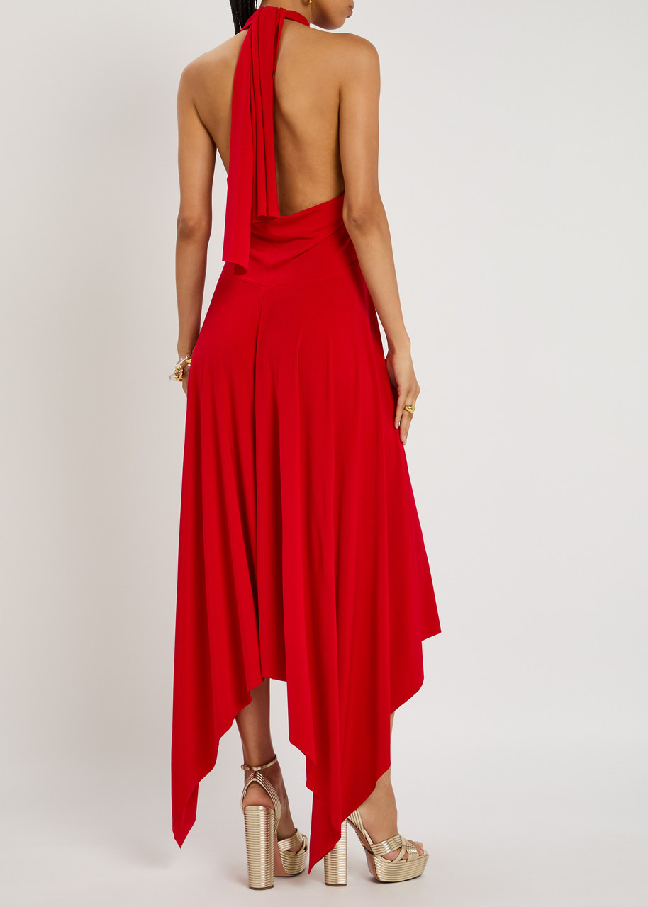 Norma Kamali Convertible Asymmetric Stretch-jersey Midi Dress - 3
