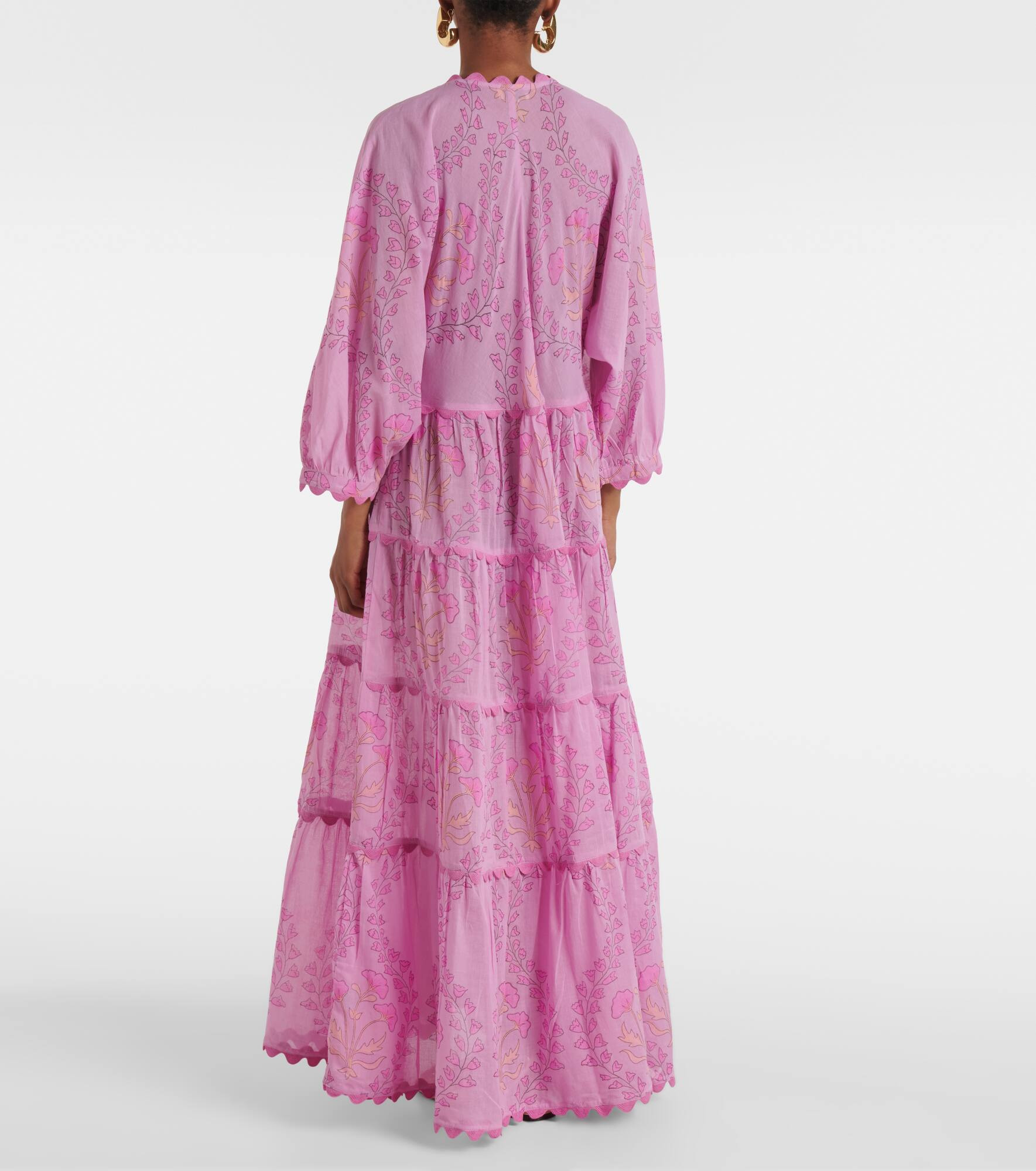 Printed cotton maxi dress - 3