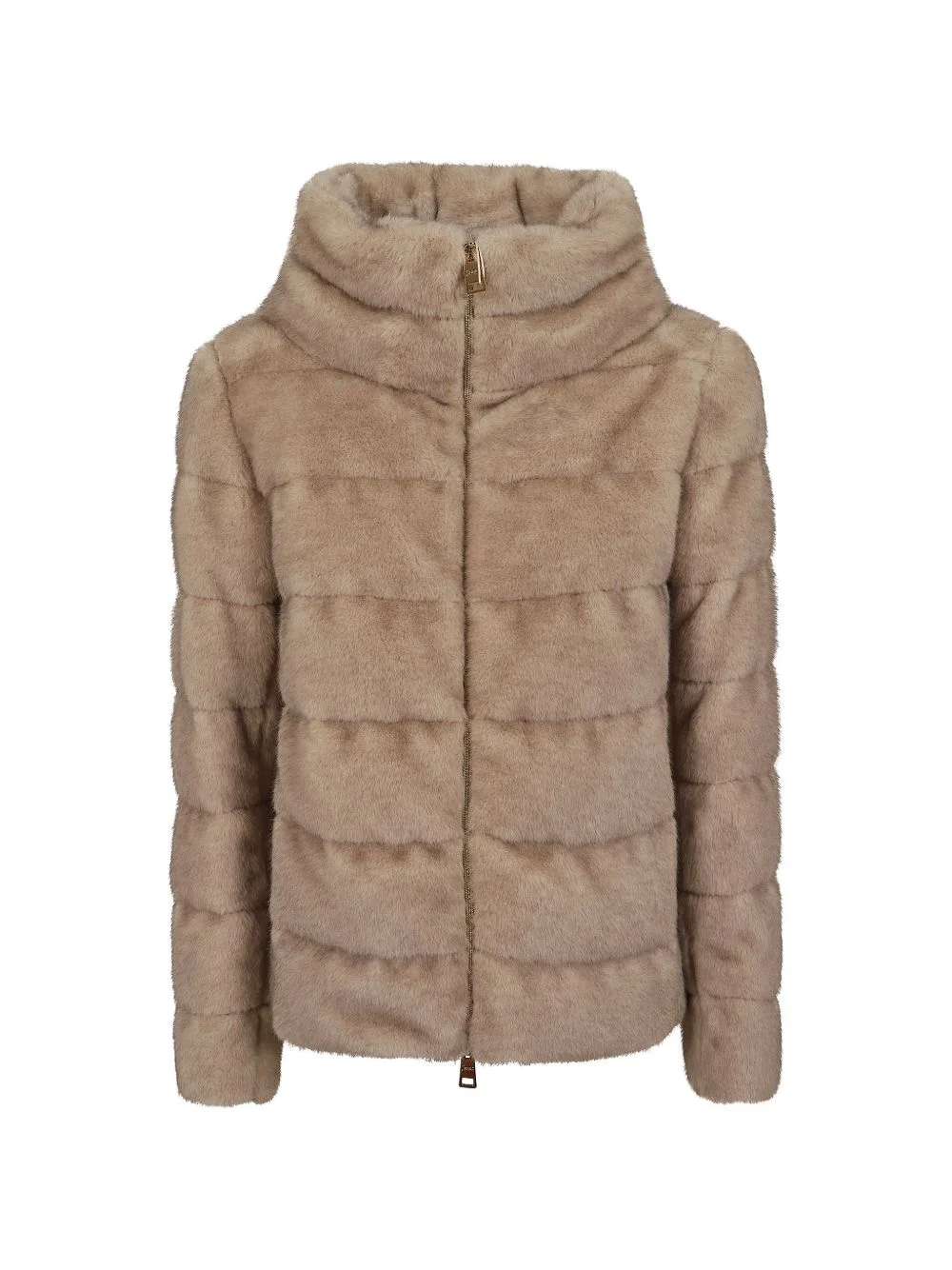 faux-fur padded jacket - 1