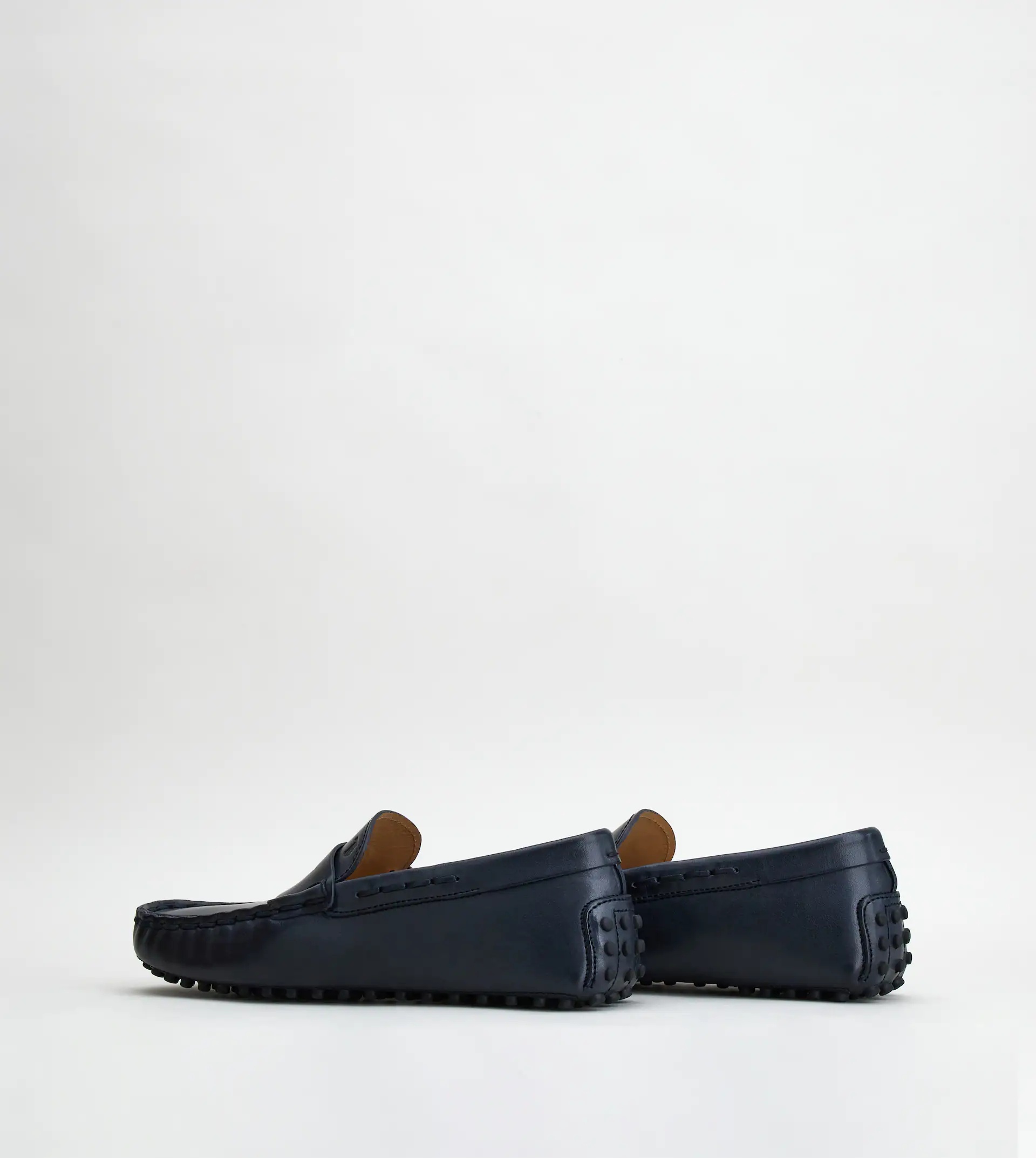 GOMMINO DRIVING SHOES IN LEATHER - BLUE - 3